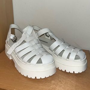 WINDSOR SMITH white leather sandal Size 8